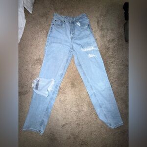 H&M Light Blue Distressed Jeans